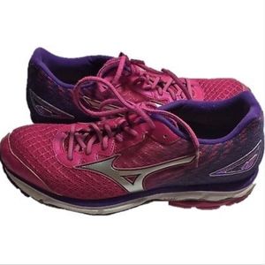 Mizuno womens wave rider 19 sneakers pink purple
